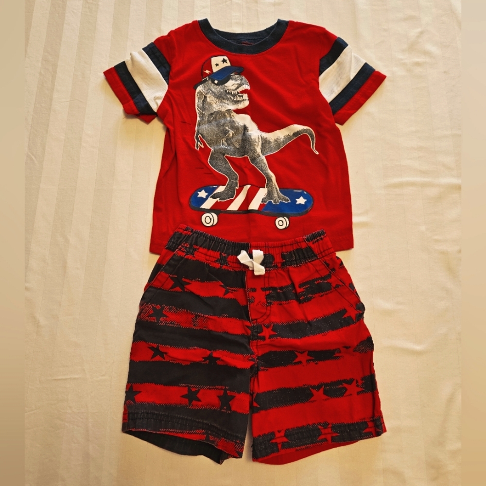 Way to Celebrate! Toddler Patriotic T-Rex Outfit, 2T